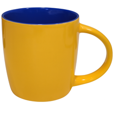 380ML Contrast Interior Ceramic Mug – Red, Yellow & Blue, Yellow & Black, White Variants