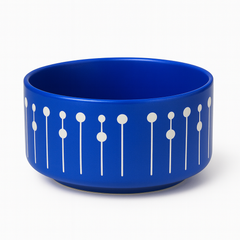 760ML Patterned Ceramic Bowl – Blue | Designer Serving Bowls for Snacks, Soups & Salads