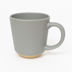 500ML Ceramic Mug with Raw Base – Blue, White & Grey Variants