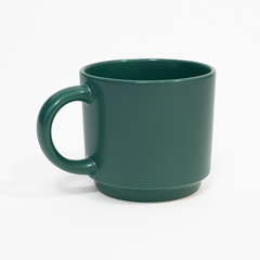 350ML Solid Color Ceramic Mug – White, Green, Grey & Pink Variants