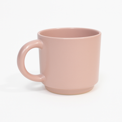350ML Solid Color Ceramic Mug – White, Green, Grey & Pink Variants