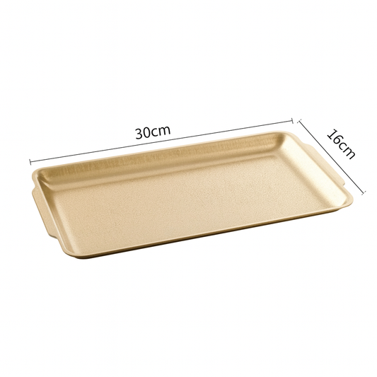 Iron Golden Serving Tray – 32 cm