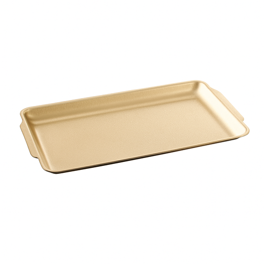 Iron Golden Serving Tray – 32 cm