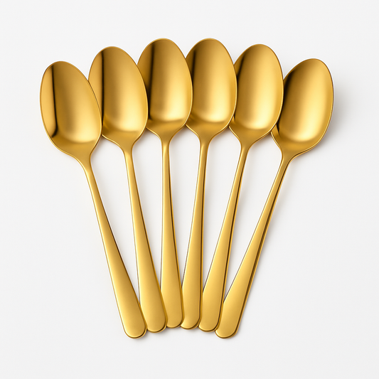 Ayd 6PCS Golden Rice Spoon Set – Premium Stainless Steel Cutlery