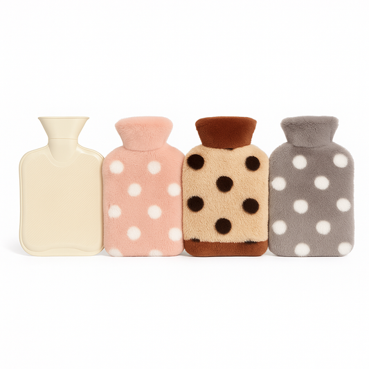 Plush Polka Dot Heat Water Bag – Assorted
