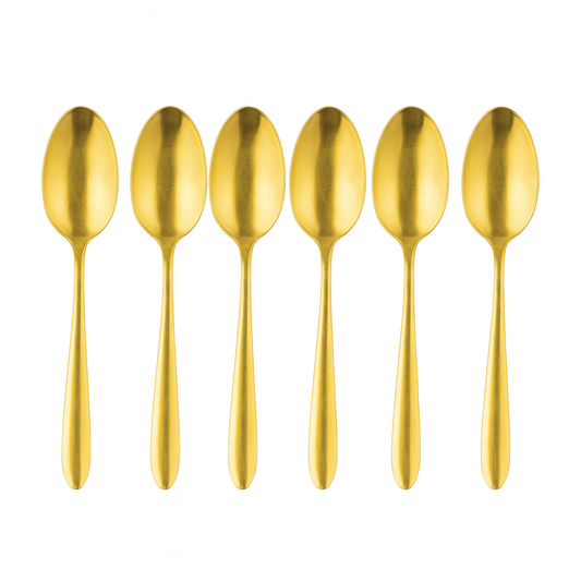 Ayd Stainless Steel Golden Tea Spoon – Set of 6