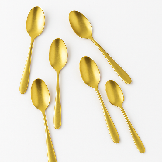 Ayd Stainless Steel Golden Tea Spoon – Set of 6