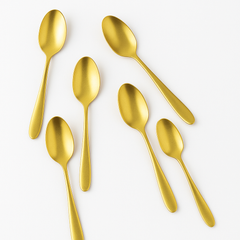 Ayd Stainless Steel Golden Tea Spoon – Set of 6