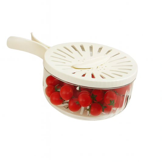 3-in-1 Drainer Bowl with Handle – Multi-Function Strainer, Washer & Storage