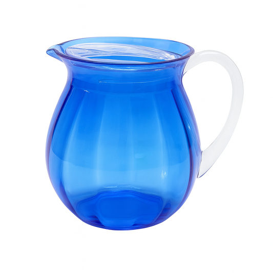 Blue Lassi Jug with Lid – 6 Piece Set
