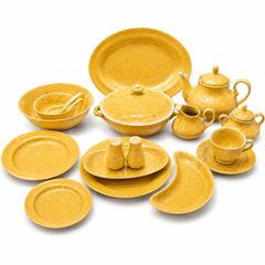 Luxury 72-Piece Zesty Dust Speckled Dinnerware Set