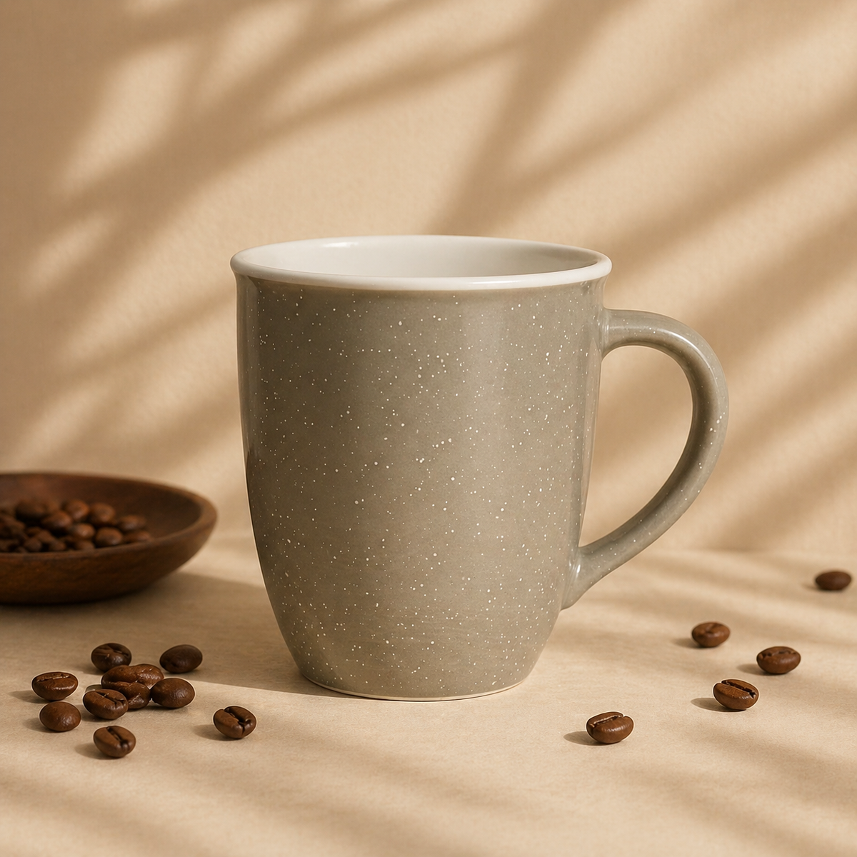 Minimalist Speckled Ceramic Coffee Mug – Modern Stoneware Tea Cup, Neutral Aesthetic Kitchen Drinkware - Habitt