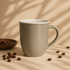 Minimalist Speckled Ceramic Coffee Mug – Modern Stoneware Tea Cup, Neutral Aesthetic Kitchen Drinkware - Habitt