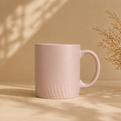 Minimalist Blush Pink Ceramic Coffee Mug – Modern Matte Finish Tea & Coffee Cup - Habitt