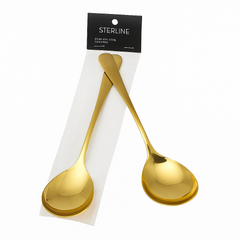 Winsor Golden Gravy Serving Spoon Set – Premium Stainless Steel Gold Finish Ladle Set of 2