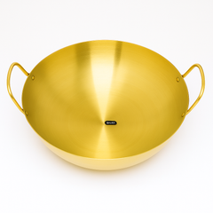 Golden Chef Wok – Premium Stainless Steel Deep Cooking Pan with Handles (Available in 26 cm, 28 cm & 30 cm)