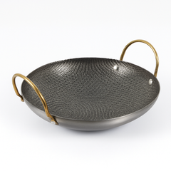 Chef Wok with Spider Coat – Textured Non-Stick Stainless Steel Wok with Dual Handles (Available in 8 inch, 9 inch & 10 inch)