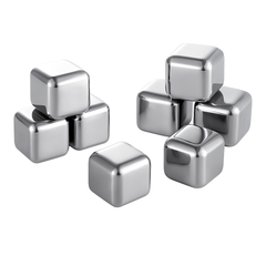 1 pc Stainless Steel Reusable Ice Cube – Single Chilling Cube for Whiskey, Cocktails & Beverages