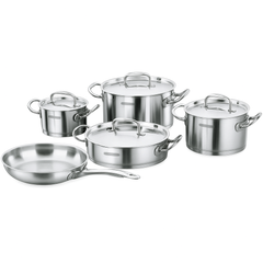 Proline 9-Piece Stainless Steel Cookware Set – Professional Grade Pots & Pans with Lids, Induction & Gas Compatible