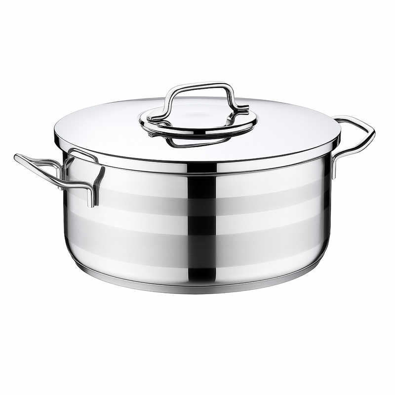 Astra2 Stainless Steel Casserole Set – Heavy-Duty Mirror Finish Cookware (Sizes: 32x19, 36x21, 40x25 cm) - Habitt