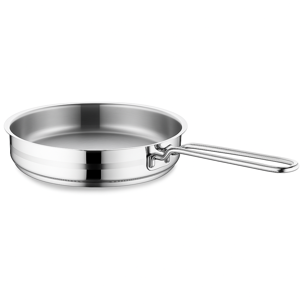 Astra2 Stainless Steel Frypan – Premium Mirror Finish Cookware (Available Sizes: 20x5 cm, 26x6.5 cm)
