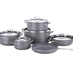 Palma Plus 11-Piece Cookware Set – Premium Granite Non-Stick Cookware with Glass Lids, Induction & Gas Compatible