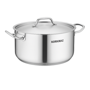 Proline Stainless Steel Casserole with Lid – 20x12 cm (3.8 L) & 24x14 cm (6.2 L) - Habitt