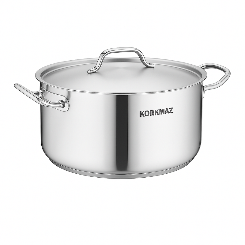 Proline Stainless Steel Casserole with Lid – 20x12 cm (3.8 L) & 24x14 cm (6.2 L) - Habitt