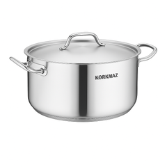 Proline Stainless Steel Casserole with Lid – 20x12 cm (3.8 L) & 24x14 cm (6.2 L)