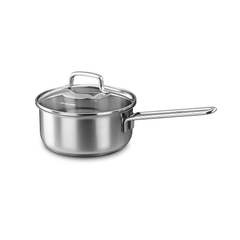 Perla Stainless Steel Saucepan with Lid – 16x8 cm, 1.6 L