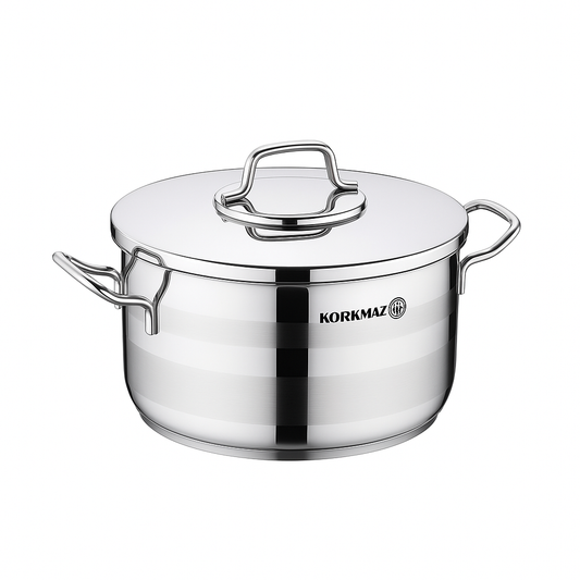 Astra2 Stainless Steel Casserole with Lid – Available in 20x11.5 cm, 28x16 cm & 30x18 cm
