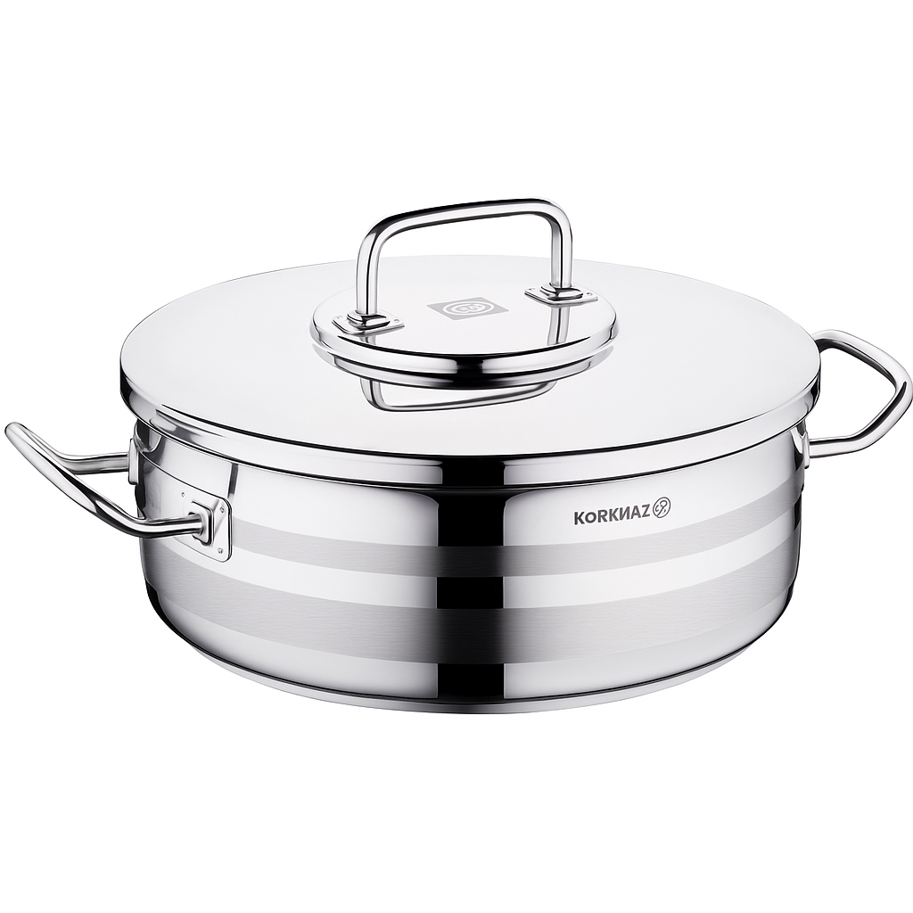 Astra2 Stainless Steel Casserole with Lid – Available in 20x11.5 cm, 28x16 cm & 30x18 cm