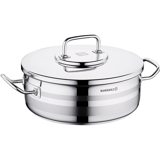 Astra2 Stainless Steel Casserole with Lid – Available in 20x11.5 cm, 28x16 cm & 30x18 cm