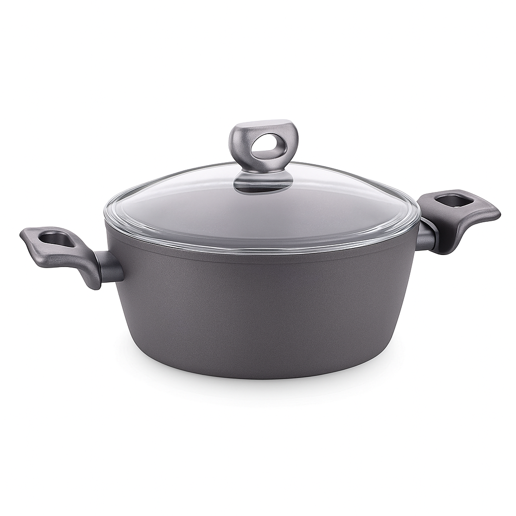 Nora Ceramic Casserole with Glass Lid – Available in 24x11.7 cm & 28x13.7 cm