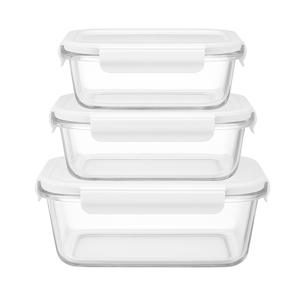 Premium Airtight Glass Food Storage Dish – 400 ml | 630 ml | 1000 ml (Single Piece, Choose Your Capacity)