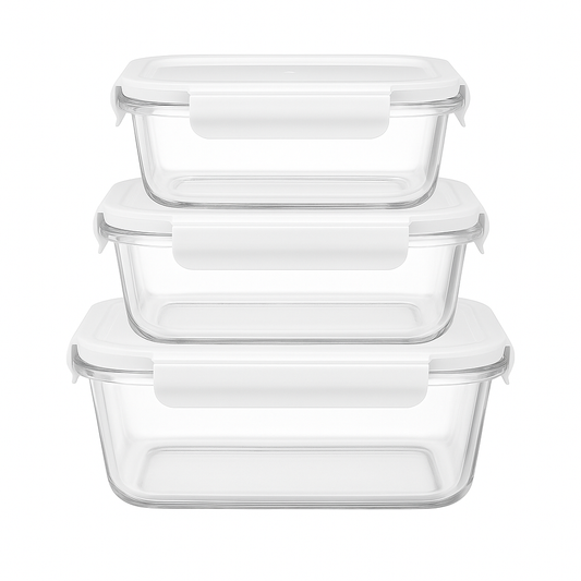 Premium Airtight Glass Food Storage Dish – 400 ml | 630 ml | 1000 ml (Single Piece, Choose Your Capacity)