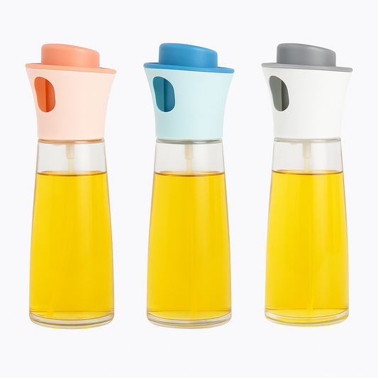 1Pc 300 ml Oil Spray Bottle – Assorted Colours, Fine Mist Dispenser for Cooking, Baking & Salad Dressing