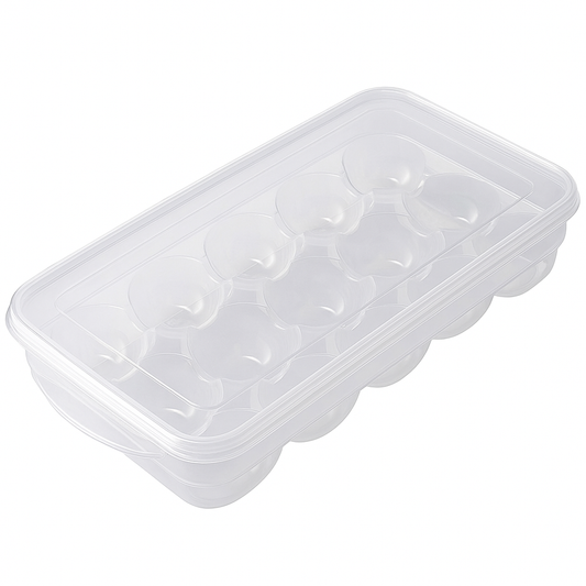 Lock-Fresh Egg Storage Box – 10 or 18 Slot Refrigerator Organizer with Secure Lid