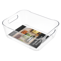 Flat Fridge Basket – Large Clear Storage Organizer for Vegetables, Fruits & Pantry Items