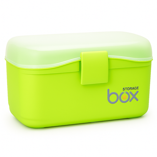 Green Storage Box – Small or Large Organizer with Locking Lid for Home, Office & Multi-Purpose Use