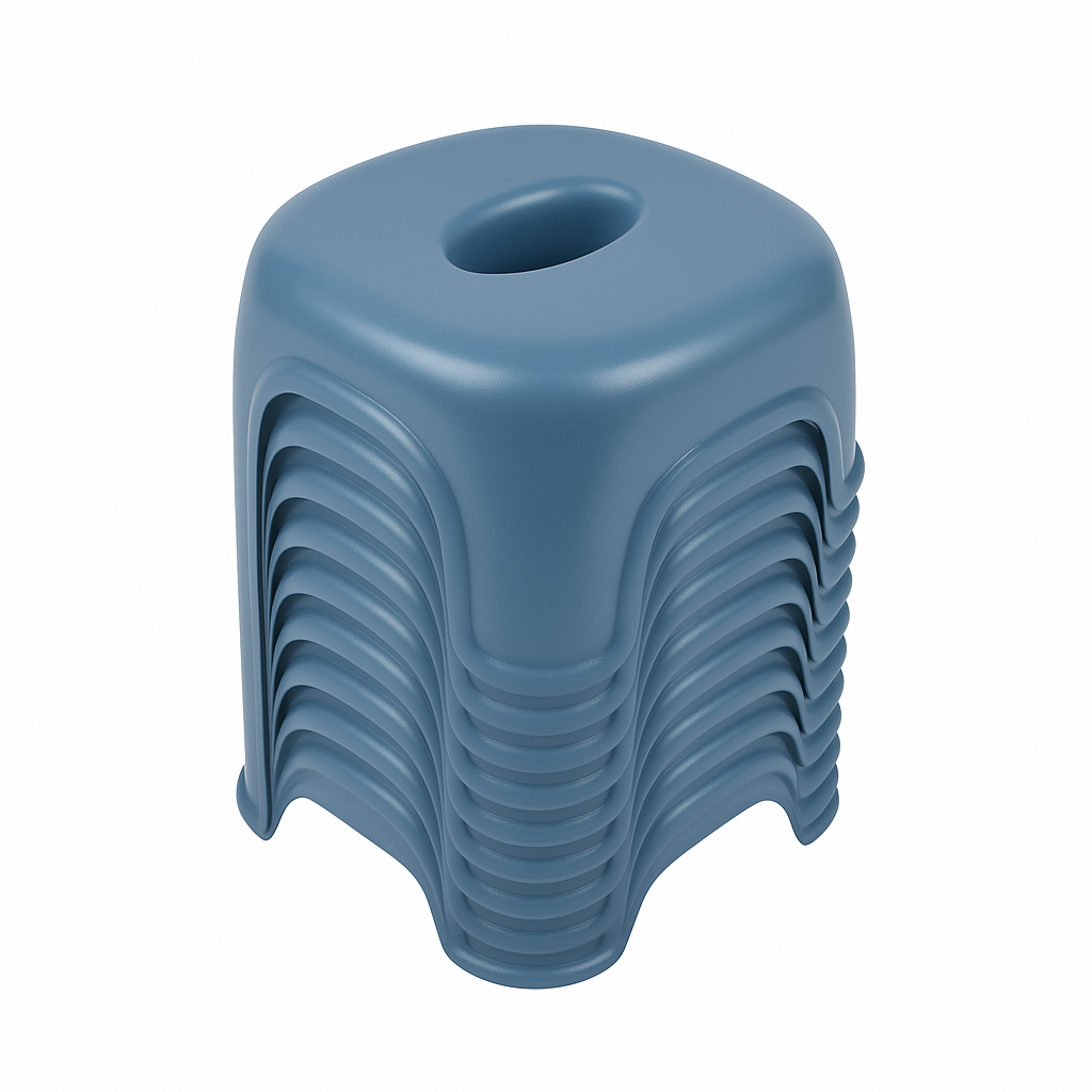 Bath Stool – Durable, Non-Slip Bathroom Seat for Adults & Kids (1 pc)