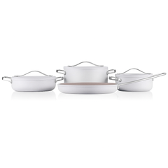 Linea Plus 7-Piece Non-Stick Cookware Set – Vanilla Finish