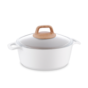 Gusto Ceramic Non-Stick Casserole with Glass Lid – Available in 20x10 cm & 24x12 cm - Habitt