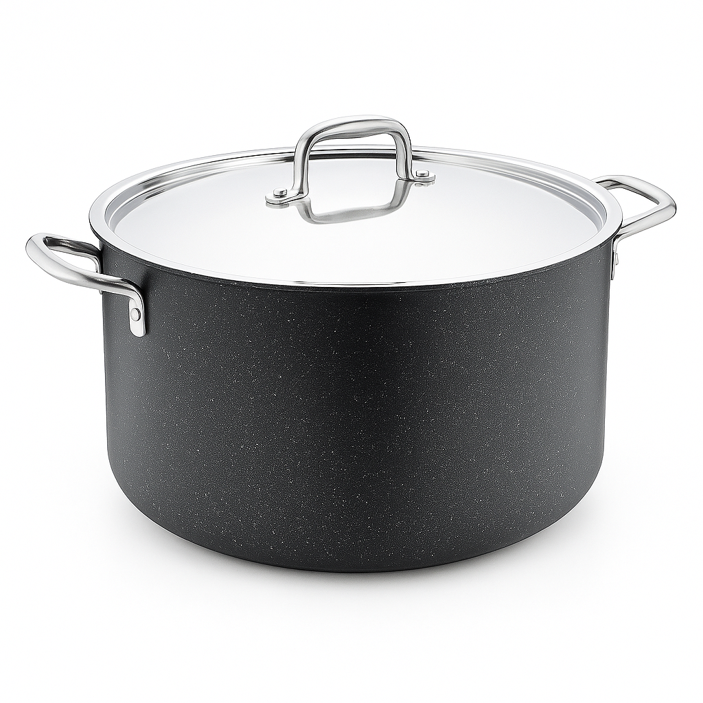 Doria Aluminum Non-Stick Casserole with Lid – 32x20 cm - Habitt