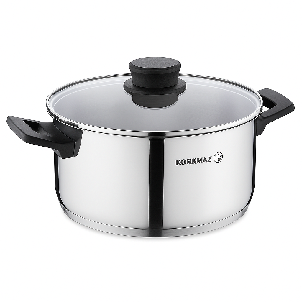 Pera Stainless Steel Casserole with Lid – Available in 24x12 cm & 24x16 cm (Deep Dish) - Habitt