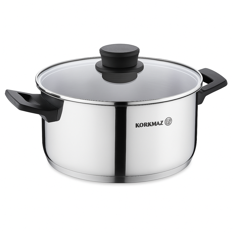 Pera Stainless Steel Casserole with Lid – Available in 24x12 cm & 24x16 cm (Deep Dish) - Habitt