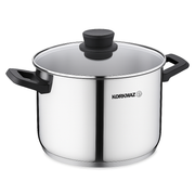 Pera Stainless Steel Casserole with Lid – Available in 24x12 cm & 24x16 cm (Deep Dish) - Habitt