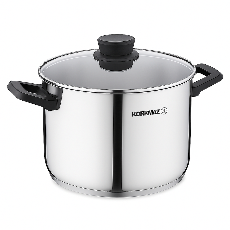 Pera Stainless Steel Casserole with Lid – Available in 24x12 cm & 24x16 cm (Deep Dish) - Habitt