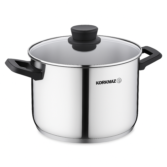 Pera Stainless Steel Casserole with Lid – Available in 24x12 cm & 24x16 cm (Deep Dish) - Habitt