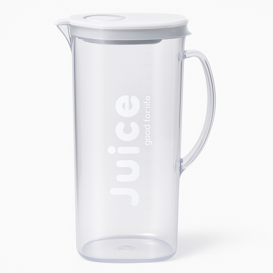 Transparent Juice Jug 1200 ml – Clear Plastic Beverage Pitcher with Handle & Lid for Water, Juice & Cold Drinks